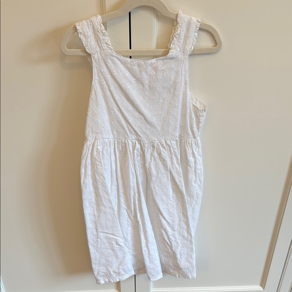 White Eyelet Sleeveless Dress